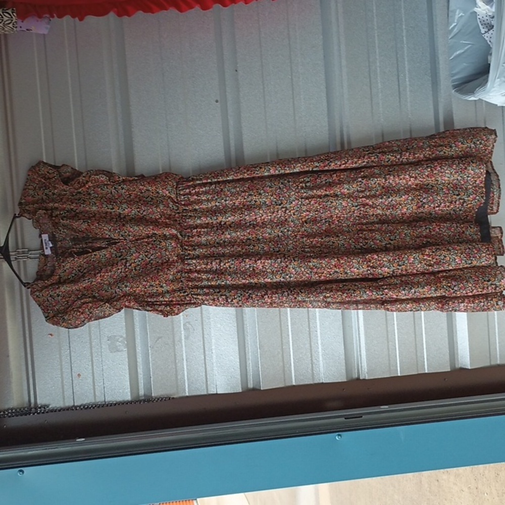 BB Dakota Floral Maxi Dress in Rust Multi